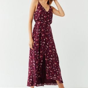 UO Lady Lava Covered Button-Down Midi Dress